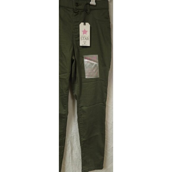 Vanilla Star Womens Teen Medium Army Green Pullon Mid Rise Jegging Pants 28.5x28 - Picture 3 of 11
